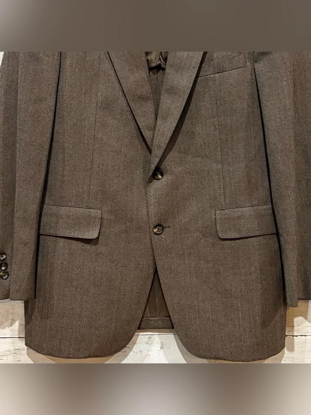 Retro Brown Wool Blazer 42R Sport Coat Jacket Kingsridge